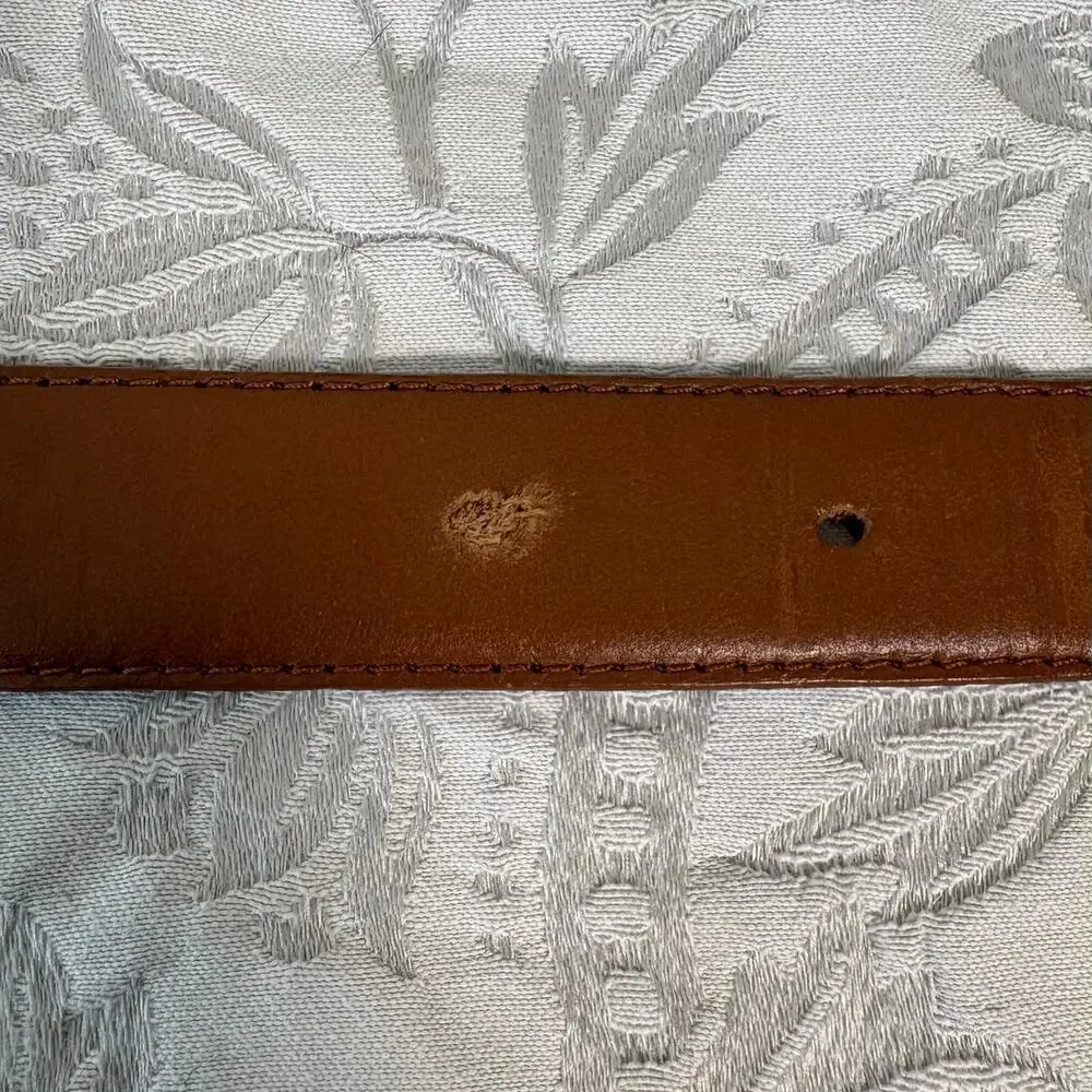J CREW Leather Belt Men's Saddle Tan Sz36 Granola Cowboy Rustic Western Southern